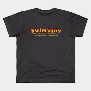 Psalm 94:19 Bible Verse (whole) Kids T-Shirt